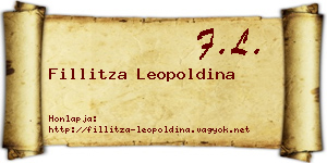 Fillitza Leopoldina névjegykártya